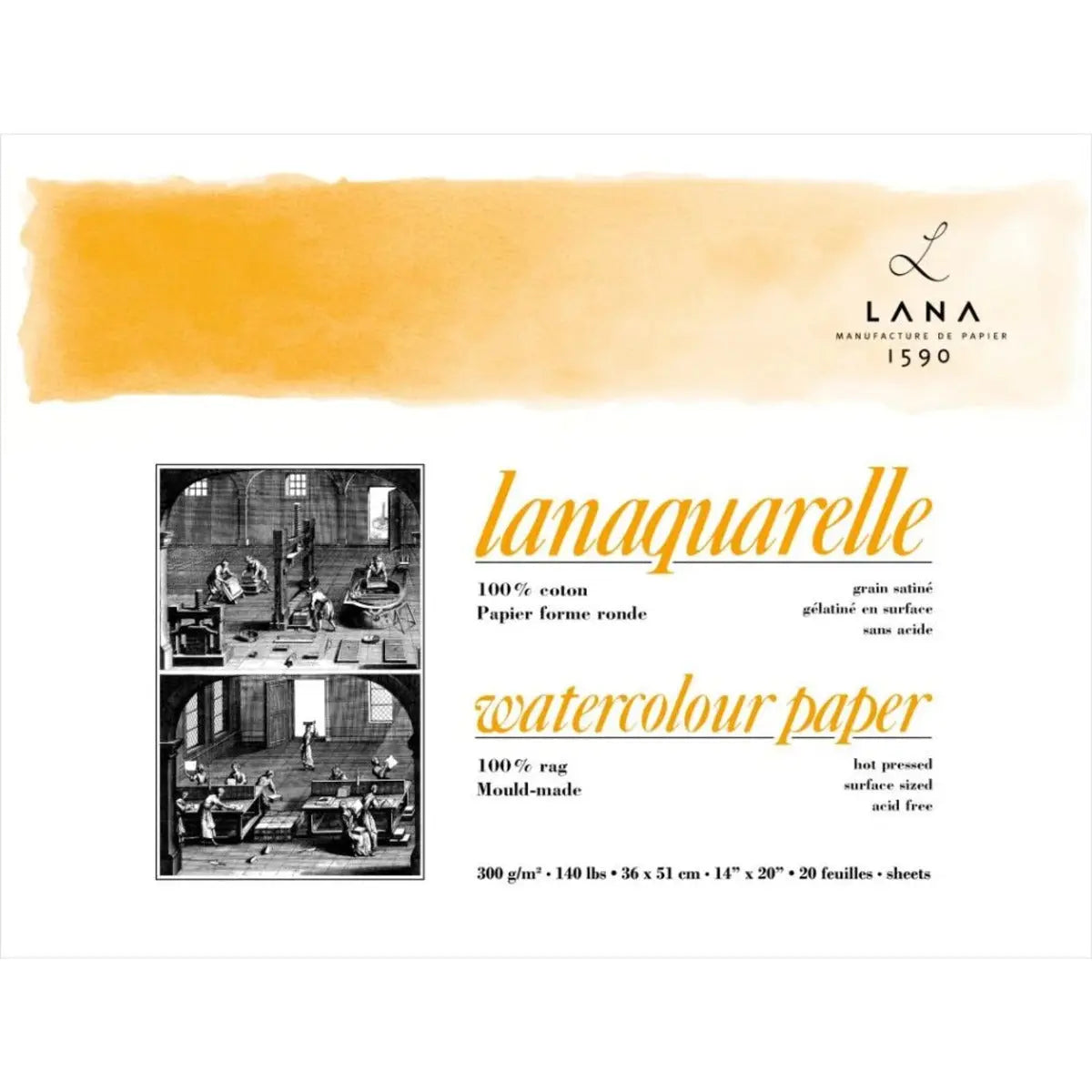 HAHNEMUHLE Lanaquarelle Block 300 gsm 20 Sheets