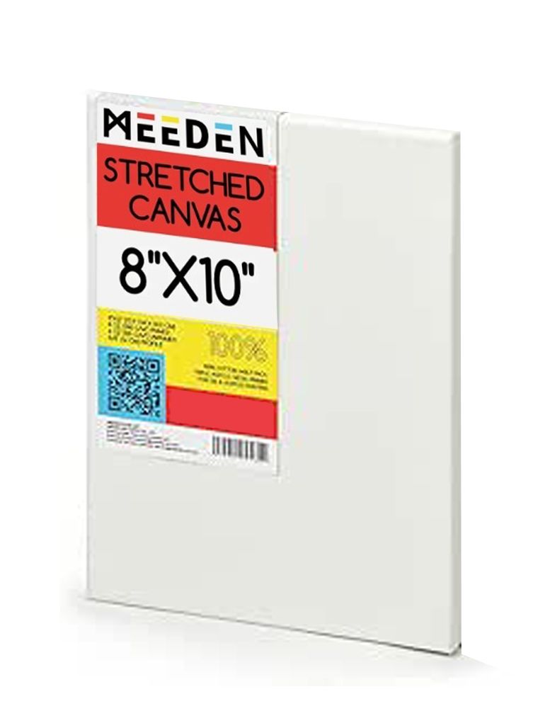 MEEDEN 100% Cotton Stretched Canvas Single and Packs