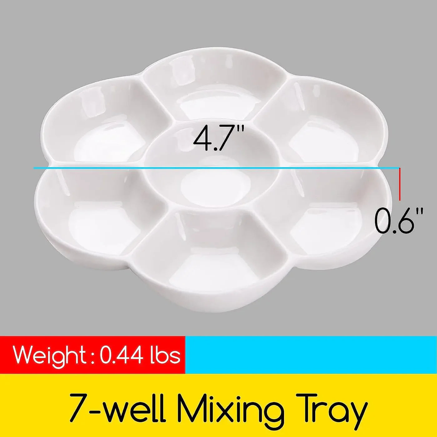 MEEDEN 7-Well Studio Porcelain Paint Palette