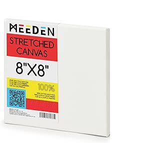MEEDEN 100% Cotton Stretched Canvas Single and Packs