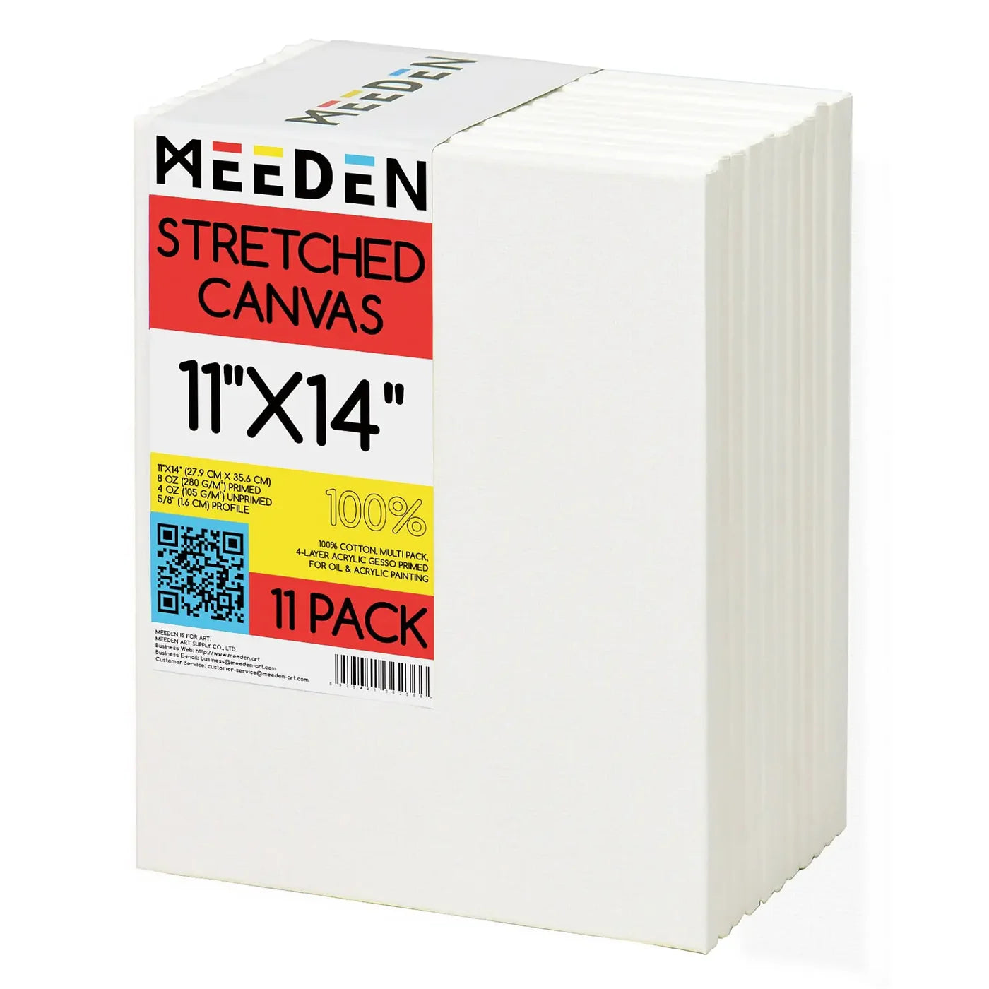 MEEDEN 100% Cotton Stretched Canvas Single and Packs
