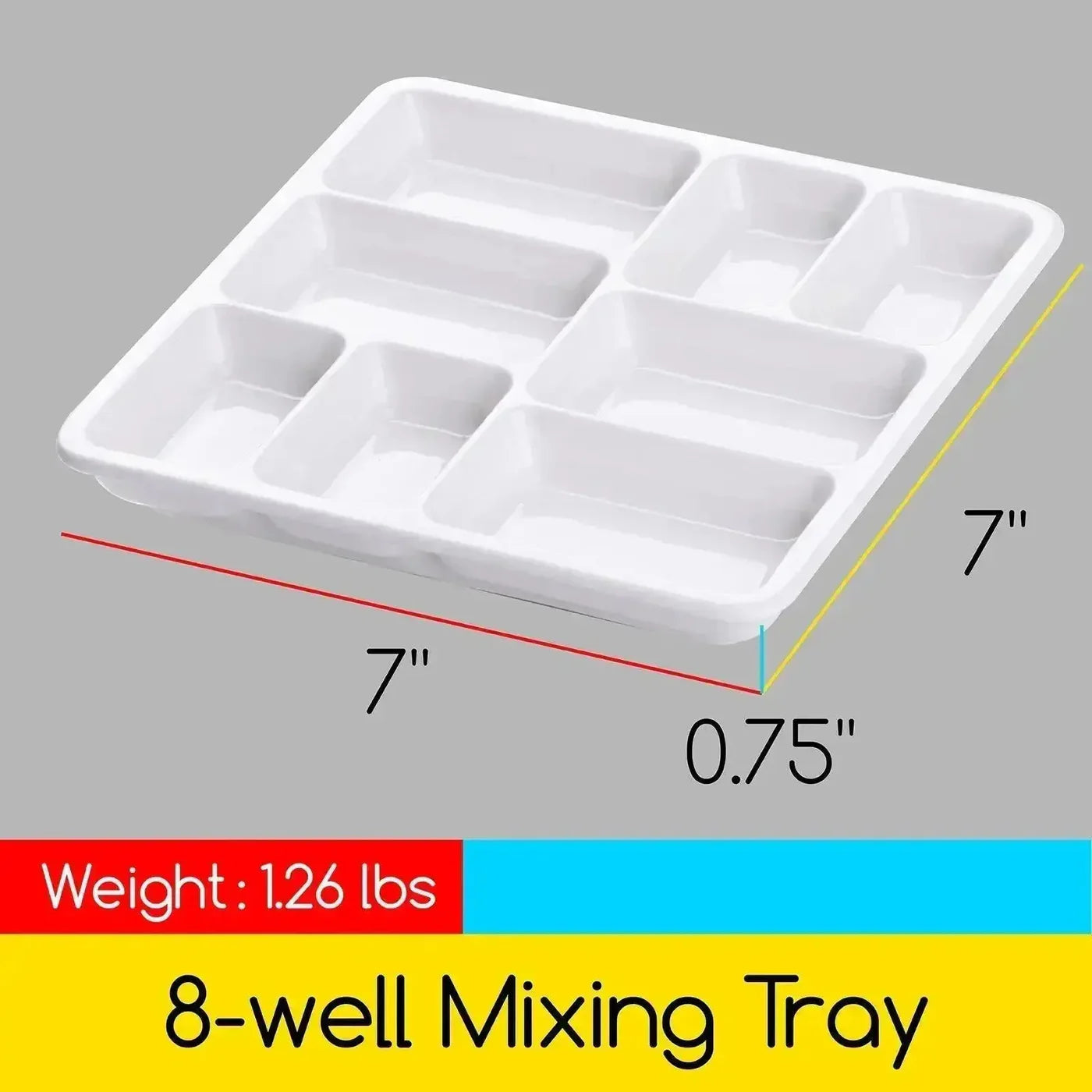 MEEDEN 8-Well Porcelain Palette