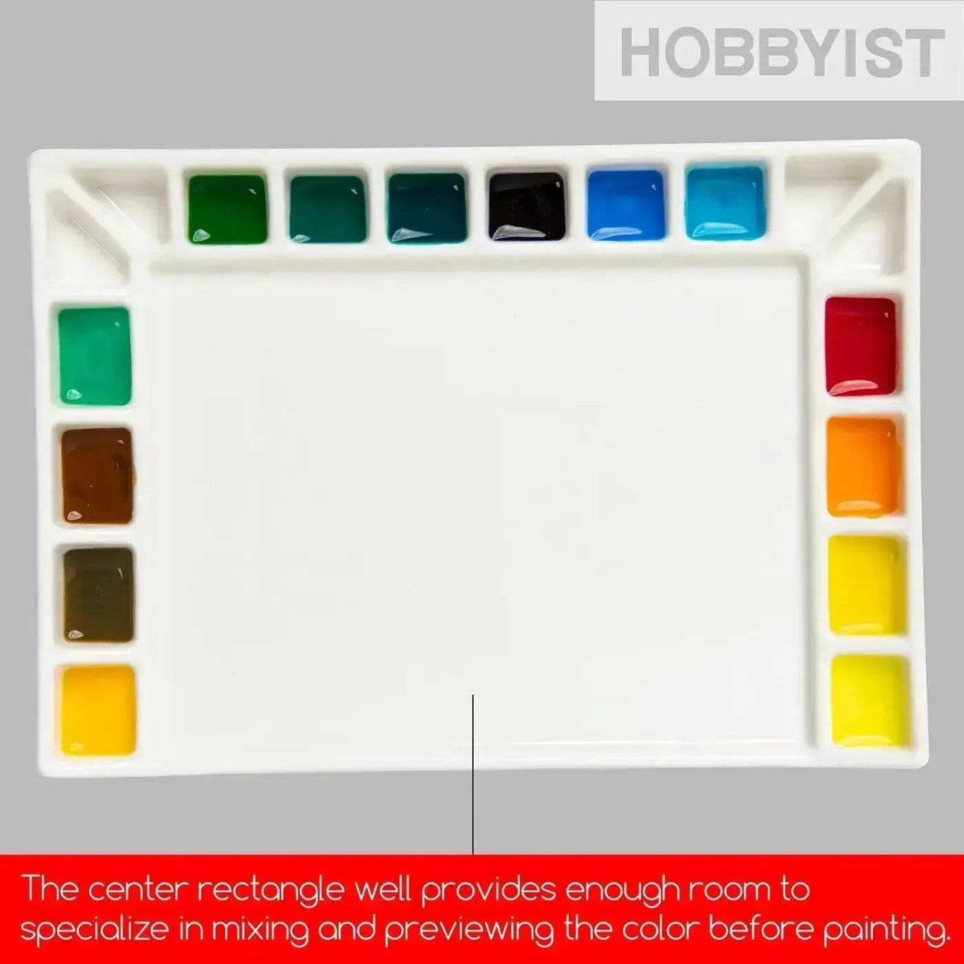 MEEDEN 18-Well Porcelain Artist Paint Palette