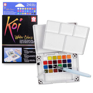 Koi Fine Quality Watercolor Field Sketch Boxes With Waterbrush