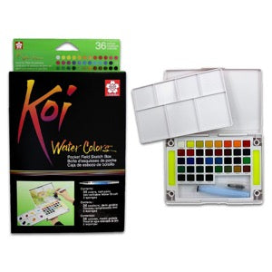Koi Fine Quality Watercolor Field Sketch Boxes With Waterbrush