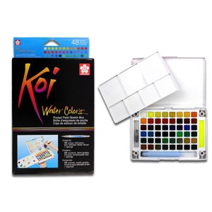 Koi Fine Quality Watercolor Field Sketch Boxes With Waterbrush