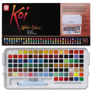 Koi Fine Quality Watercolor Field Sketch Boxes With Waterbrush