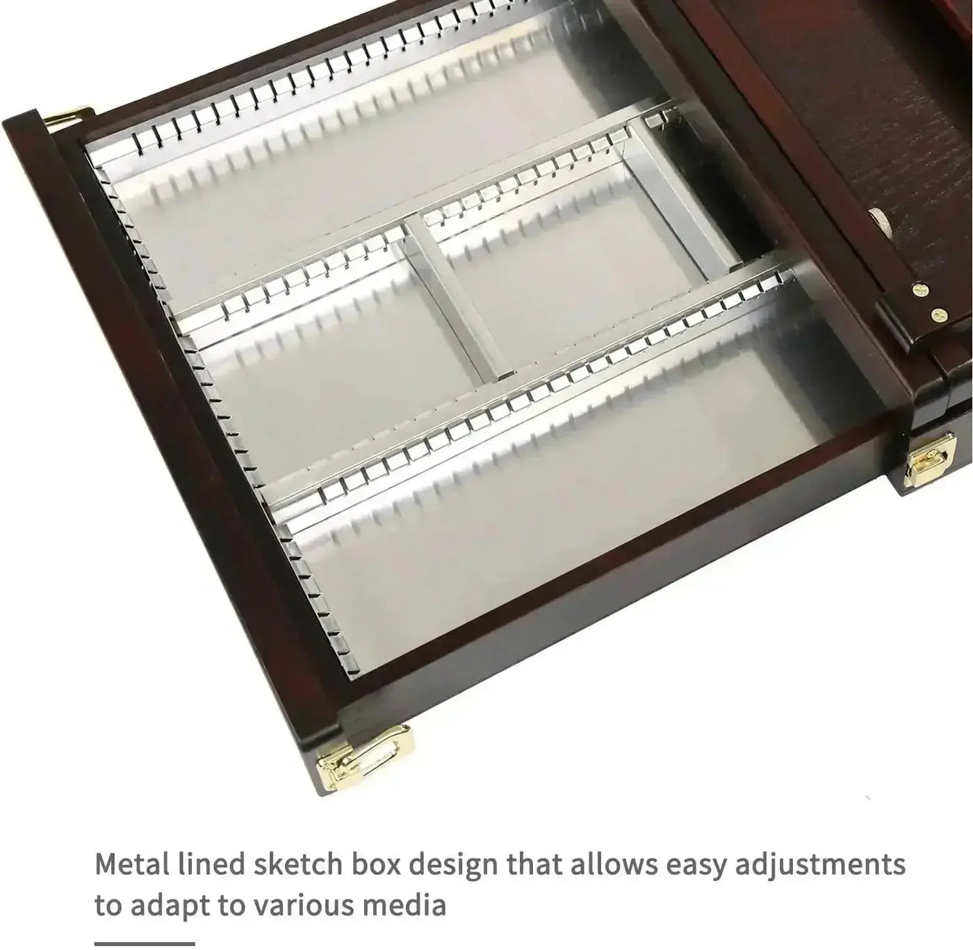 MEEDEN Artist Tabletop Easel with Metal Lined Drawer-Dark-W05B