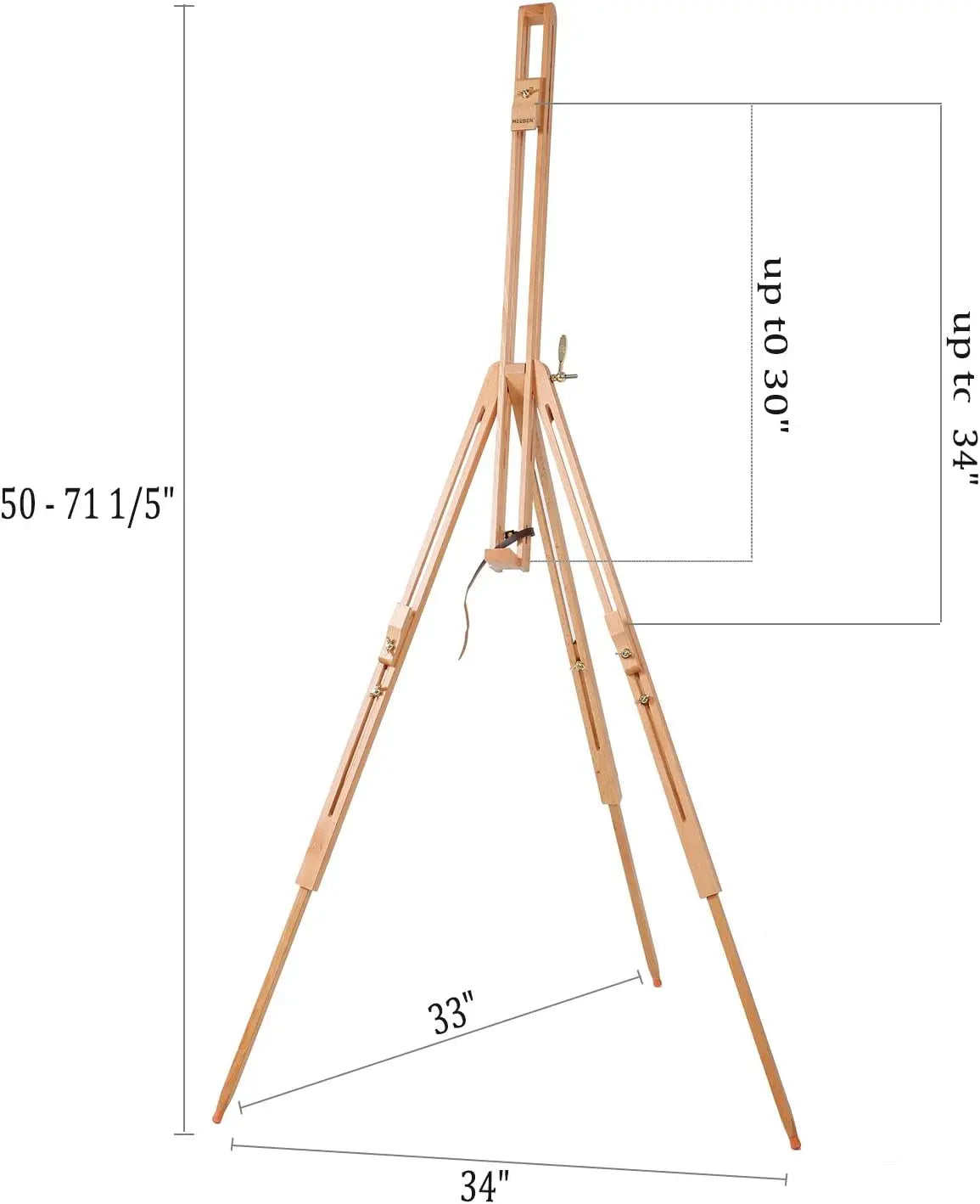 MEEDEN Tripod Plein Air Easel with Carrying Case-W07