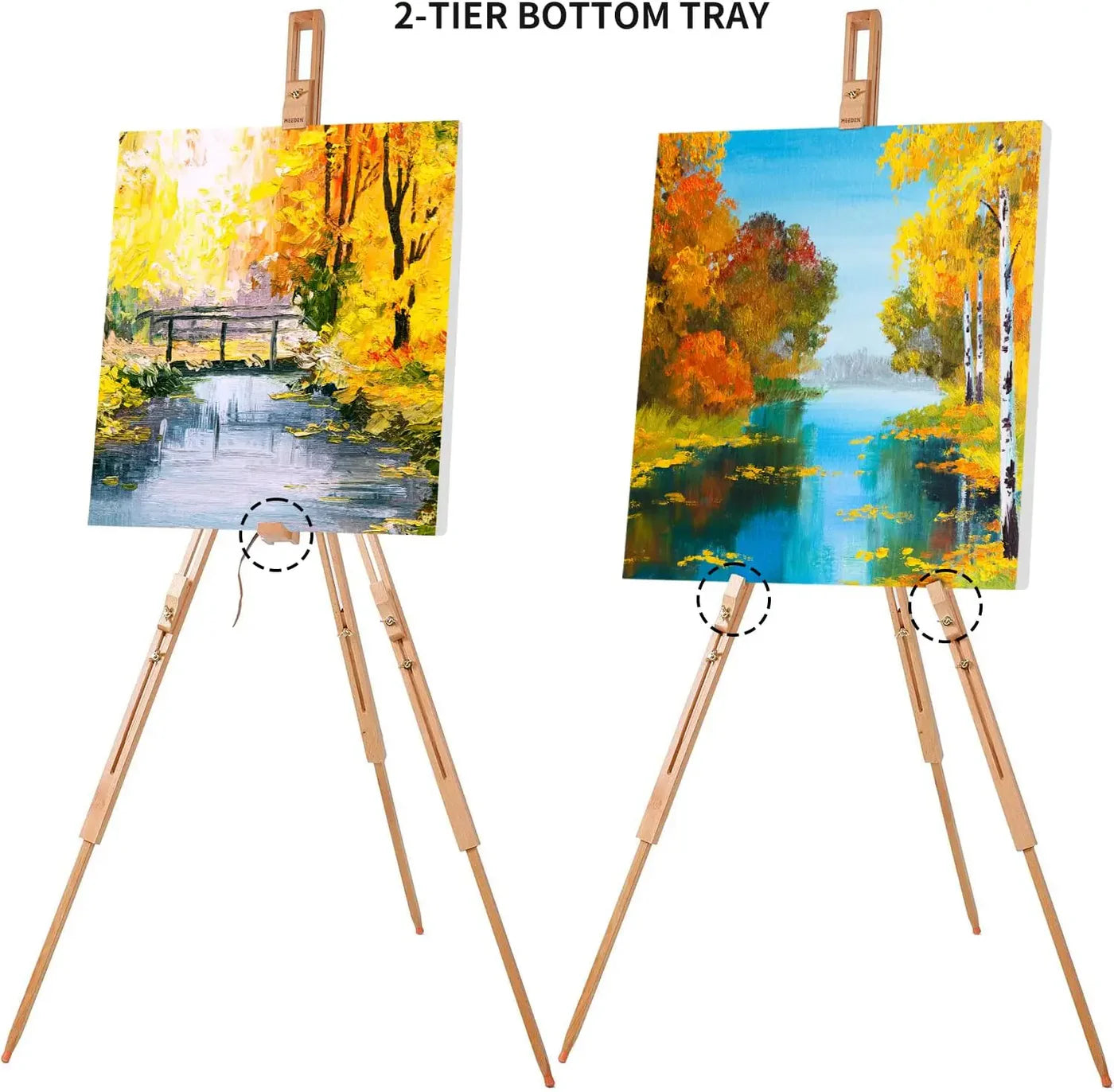 MEEDEN Tripod Plein Air Easel with Carrying Case-W07
