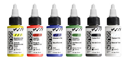 GOLDEN ACRYLIC PAINT High Flow Intro Set