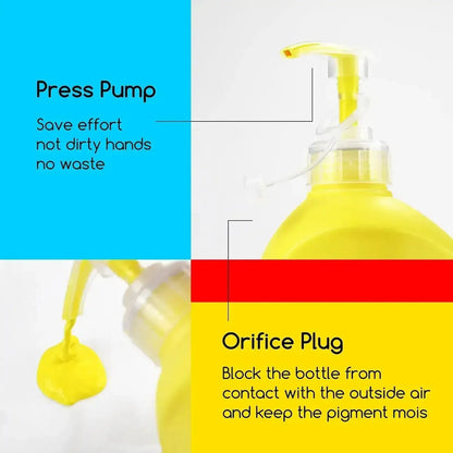 MEEDEN Lemon Yellow Acrylic Paint with Pump Lid, 1/2 Gallon / 2L / 67.6 oz