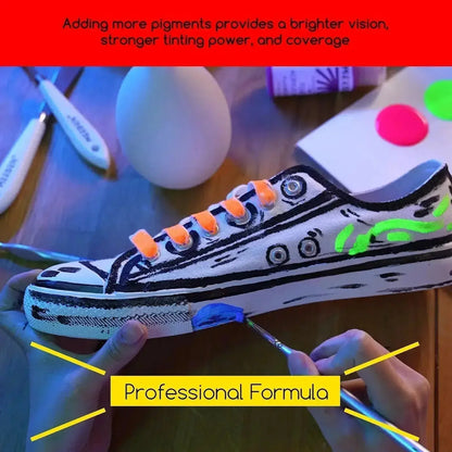 MEEDEN Fluid Fluorescent Acrylic Paint Set, 6 Colors, 60 ml / 2 oz