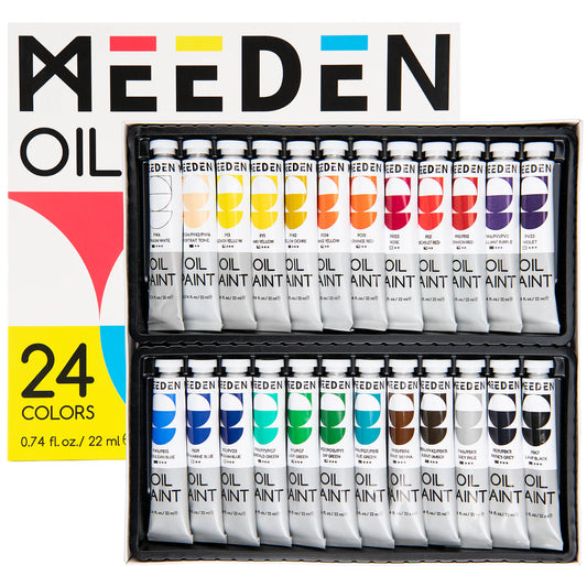 MEEDEN Oil Paint Set, 24 Tubes, 22ml / 0.74oz SKU: 1042