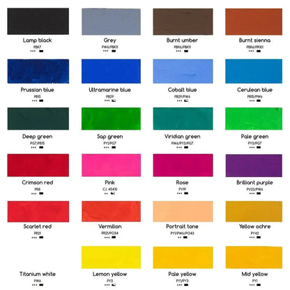 MEEDEN Gouache Paint Set, 24 Tubes, 12 ml / 0.4oz