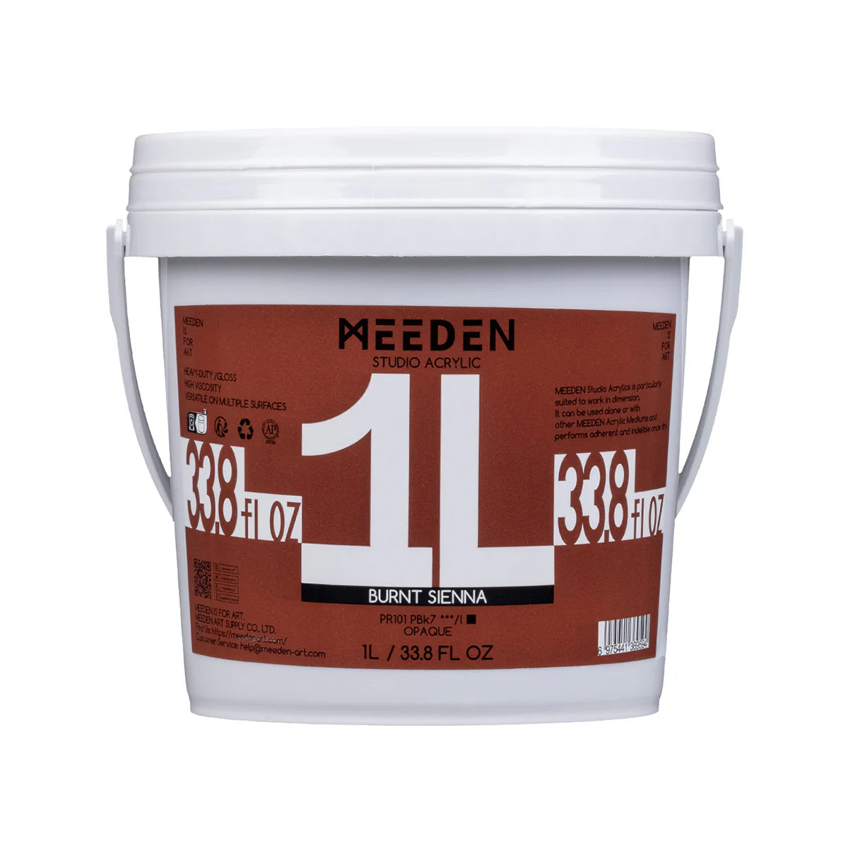 MEEDEN Studio Acrylic Paint-Chrome Green Hue, 1L / 33.8 oz
