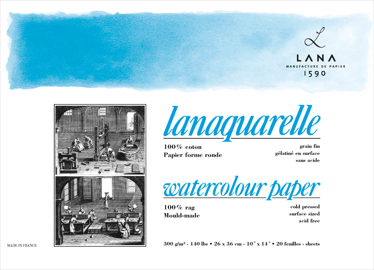 HAHNEMUHLE  Lanaquarelle Block 300 gsm 20 Sheets