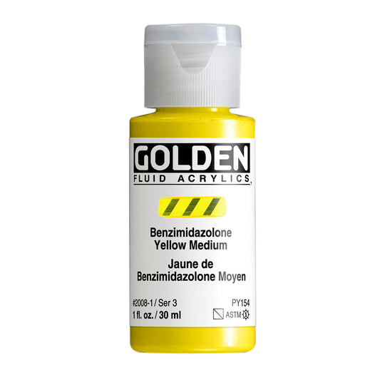 GOLDEN FLUID ACRYLIC Benzimidazolone Yellow Medium