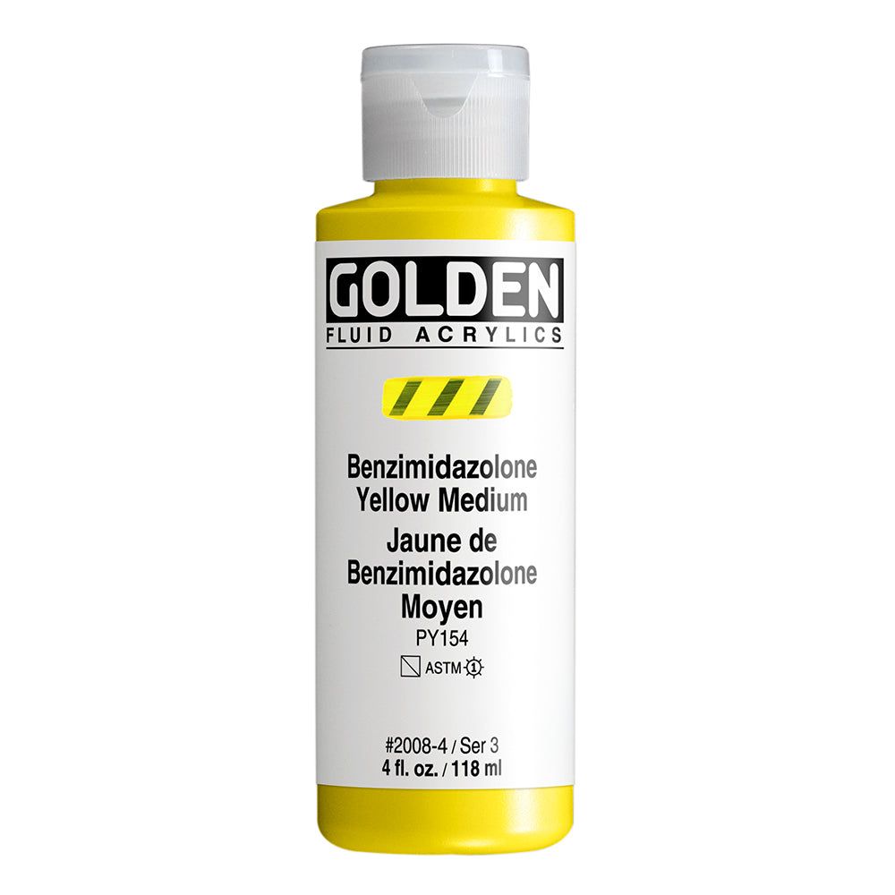 GOLDEN FLUID ACRYLIC Fl. Benzimidazolone Yellow Medium