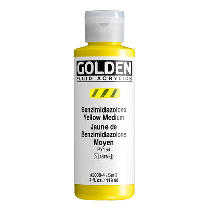 GOLDEN FLUID ACRYLIC Fl. Benzimidazolone Yellow Medium