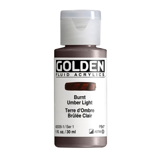 GOLDEN FLUID ACRYLIC Burnt Umber Light