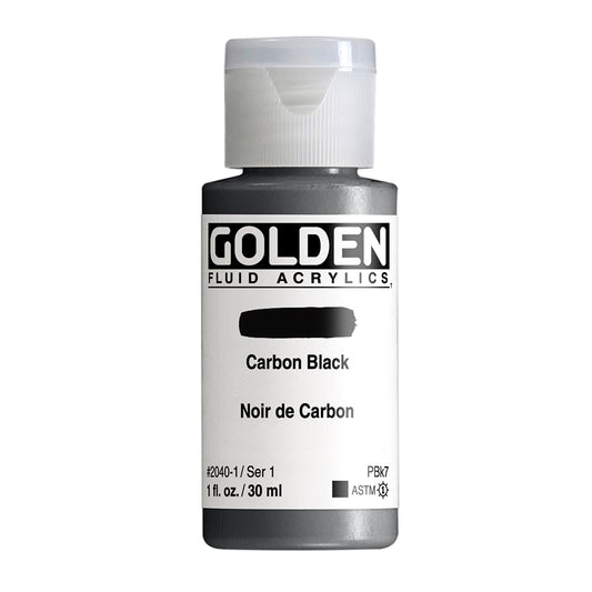 GOLDEN FLUID ACRYLIC Carbon Black