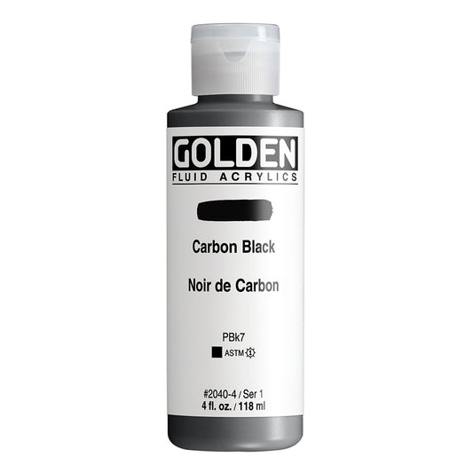 GOLDEN FLUID ACRYLIC Fl. Carbon Black