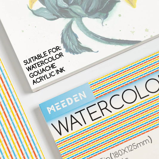 MEEDEN Watercolor Paper Pad 20 Sheets Cold Pressed