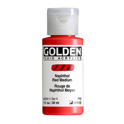 GOLDEN FLUID ACRYLIC Naphthol Red Medium