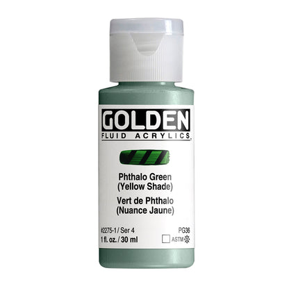 GOLDEN FLUID ACRYLIC Phthalo Green / Y.S.