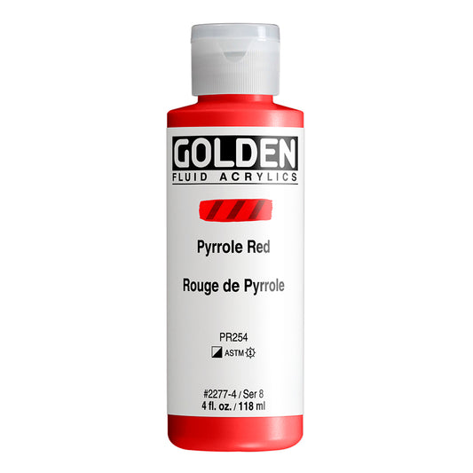 GOLDEN FLUID ACRYLIC Fl. Pyrrole Red