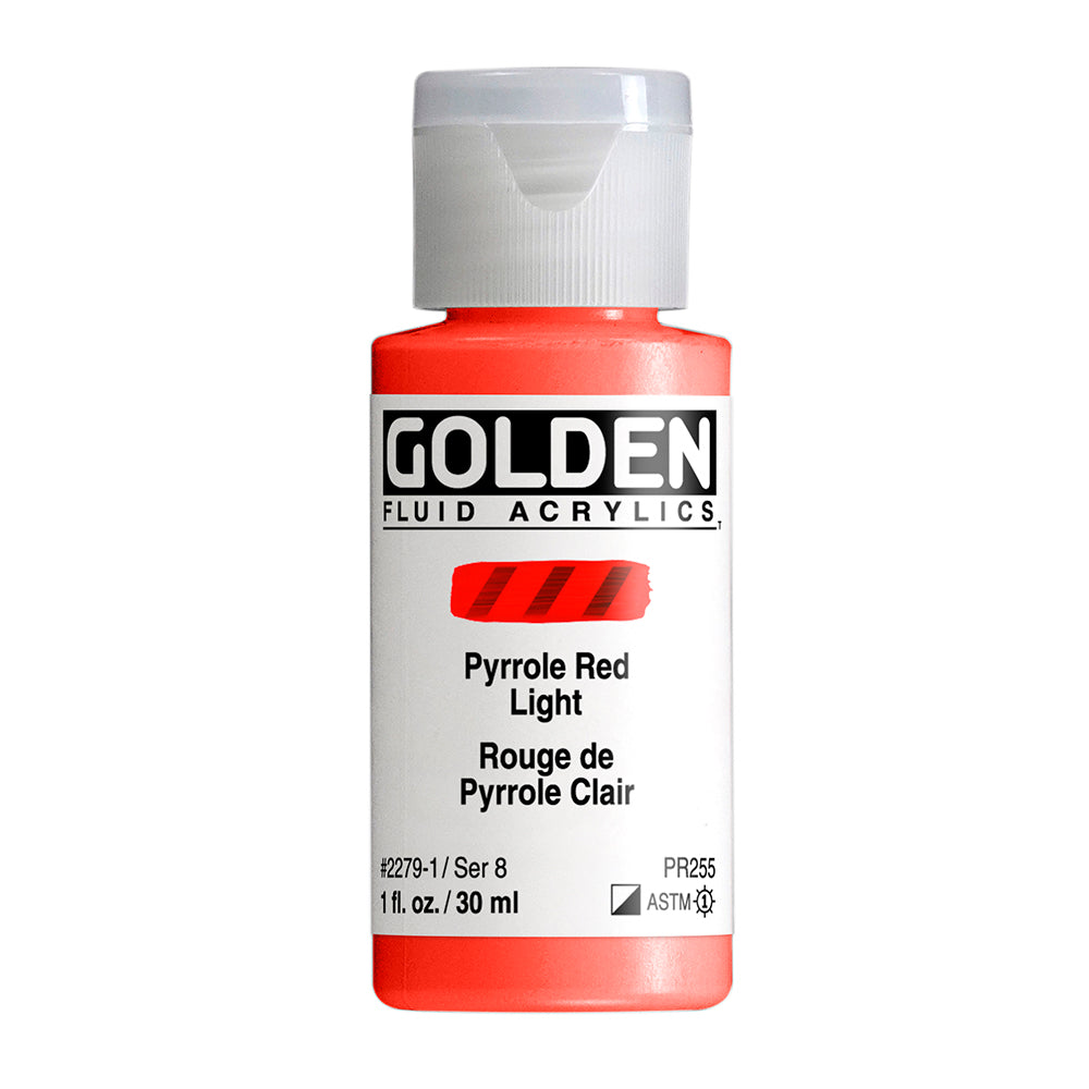 GOLDEN FLUID ACRYLIC Pyrrole Red Light