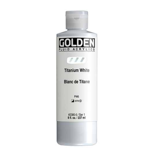 GOLDEN ACRYLIC PAINT Fl. Titanium White