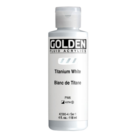 GOLDEN FLUID ACRYLIC Fl. Titanium White