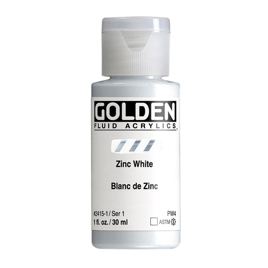 GOLDEN FLUID ACRYLIC Zinc White