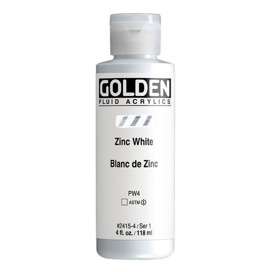 GOLDEN FLUID ACRYLIC Fl. Zinc White