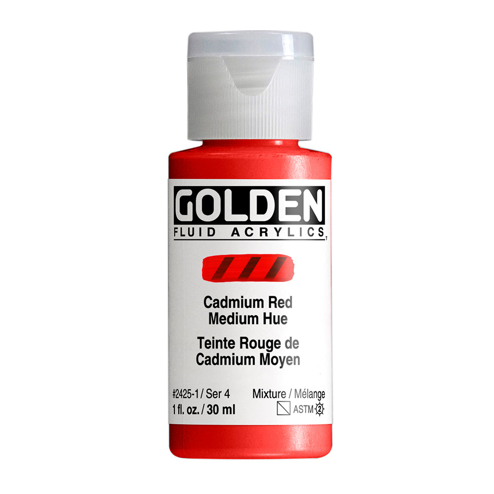 GOLDEN FLUID ACRYLIC Cadmium Red Medium Hue