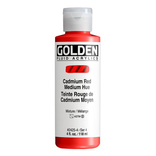 GOLDEN FLUID ACRYLIC Fl. Cadmium Red Medium Hue