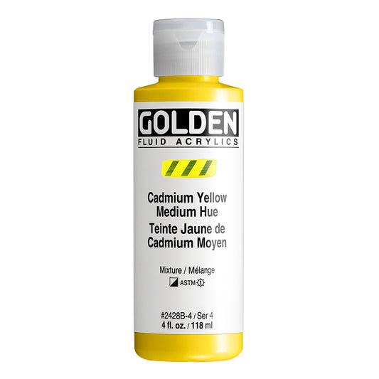 GOLDEN FLUID ACRYLIC Fl. Cadmium Yellow Medium Hue