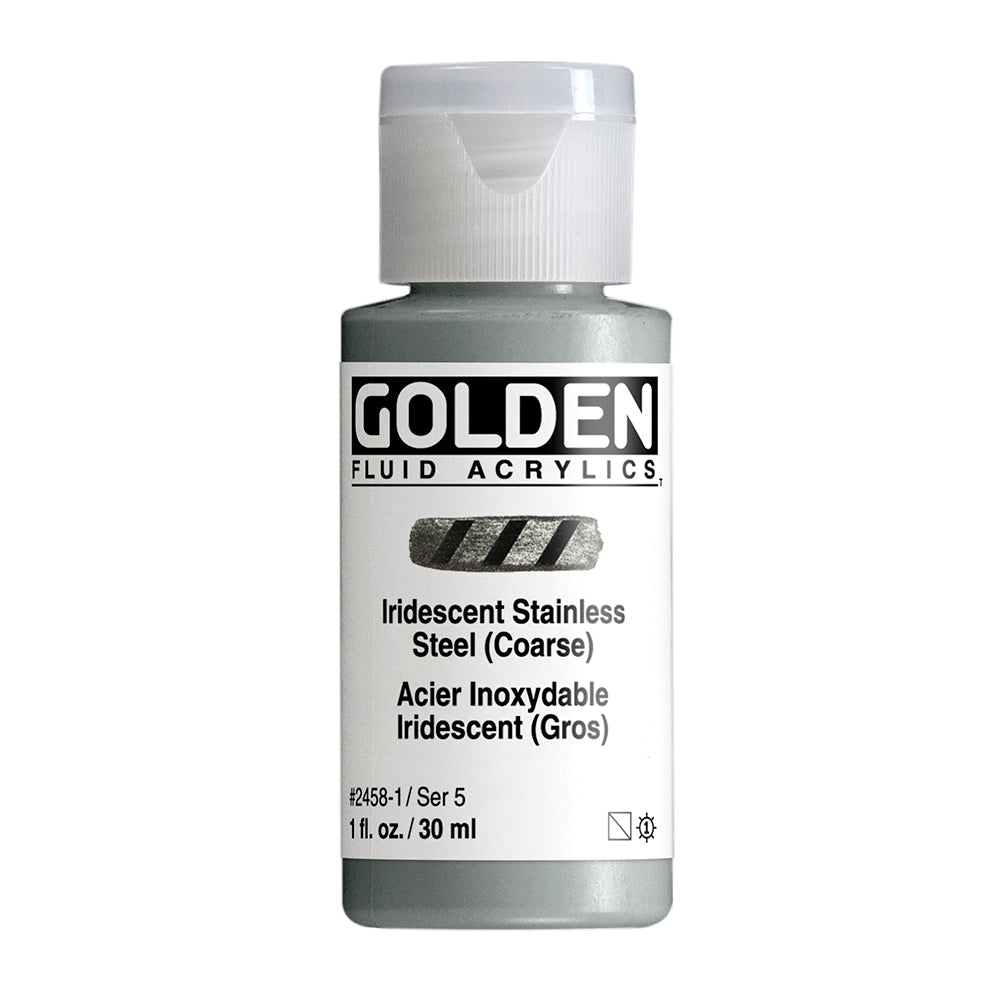 GOLDEN FLUID ACRYLIC Iridescent Stainless Steel (Coarse)