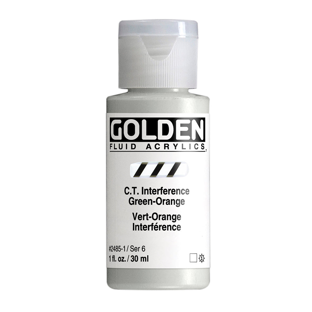 GOLDEN FLUID ACRYLIC C.T. Interference Green-Orange