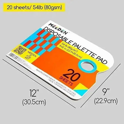 Disposable Palette Paper Pad 54lb 9x12 in