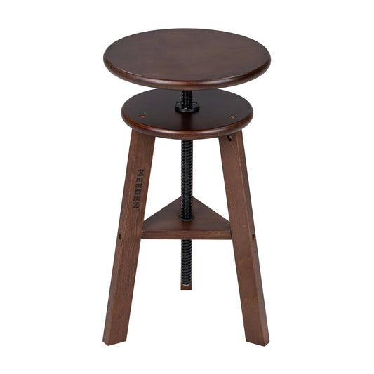 MEEDEN Wooden Drafting Stool with Adjustable Height-Walnut-G-005