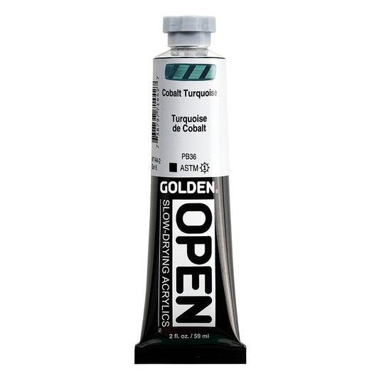 GOLDEN OPEN ACRYLIC Cobalt Turquoise