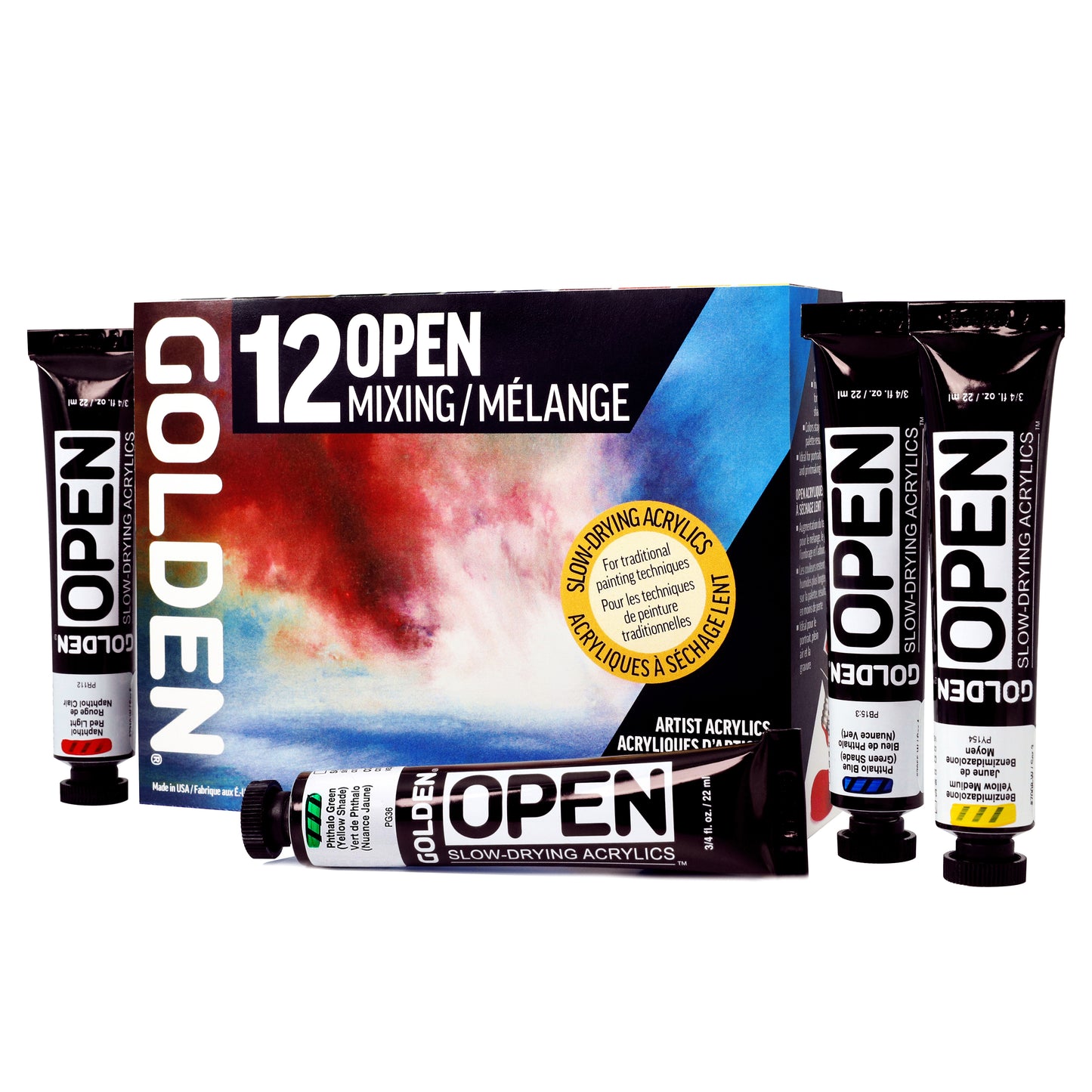 GOLDEN ACRYLIC PAINT OPEN Mixing Set