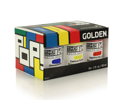 GOLDEN ACRYLIC PAINT SoFlat Pop Set