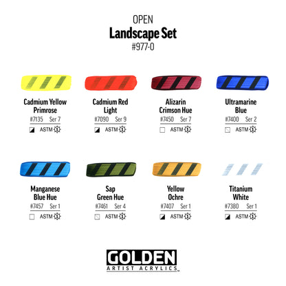 GOLDEN ACRYLIC PAINT OPEN Landscape Set