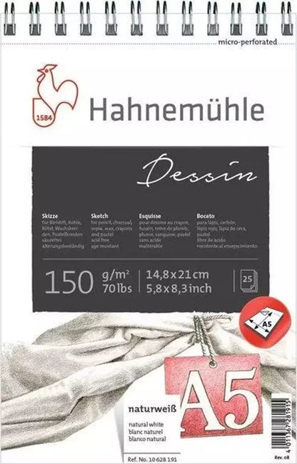 Dessin 150 gsm - spiral bounded 25 Sheets