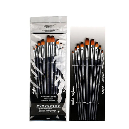 Giorgione Filbert Shape Long Handle Paintbrush Set