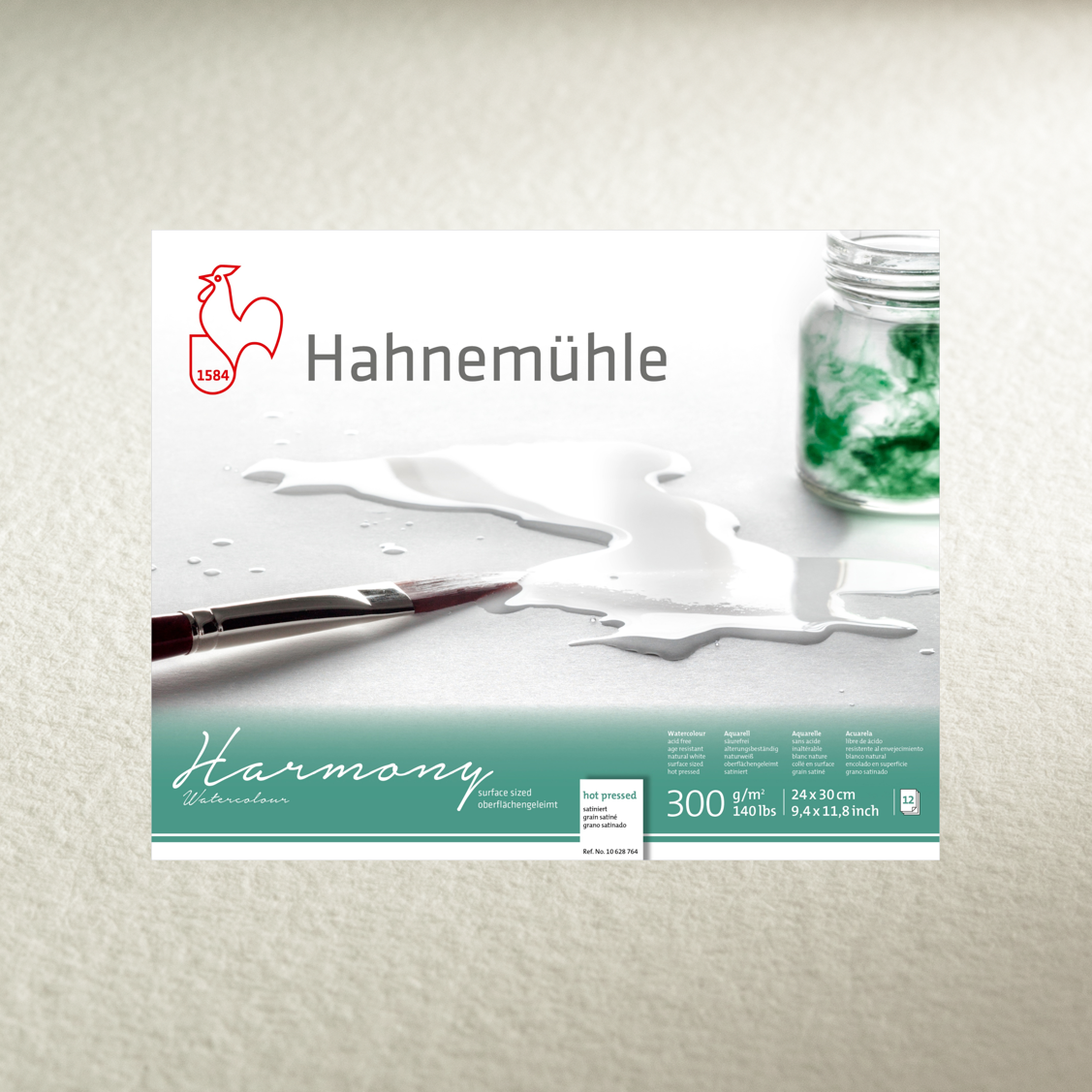 Hahnemuhle Harmony Aquarellblock – 12 Blätter, 24x30 Cm, Rough (rau), 300 G/m², Säurefrei